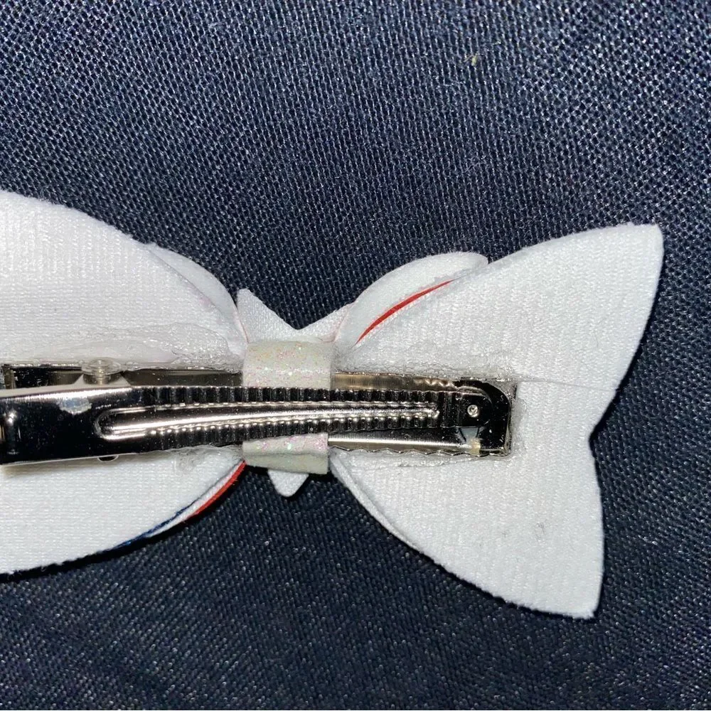 ⭐️5/$10⭐️ Red, White, and Blue Faux Leather Hair Bow